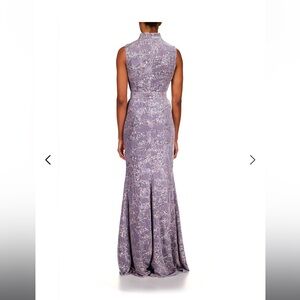 Floral Purple Evening Gown